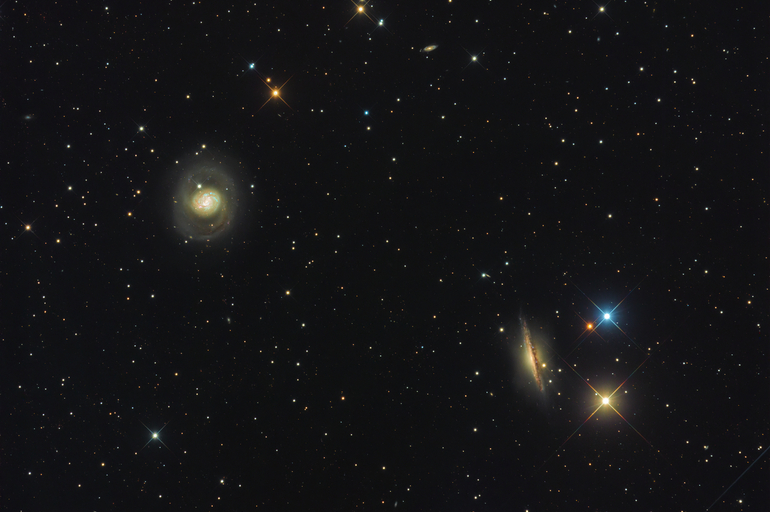 Cosmic Duo In Cetus: m77 and NGC 1055