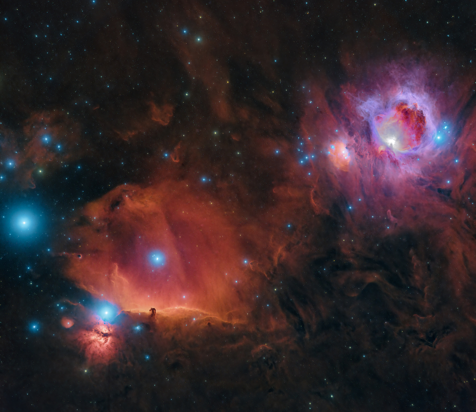 A colorful HSO-portrait of Orion