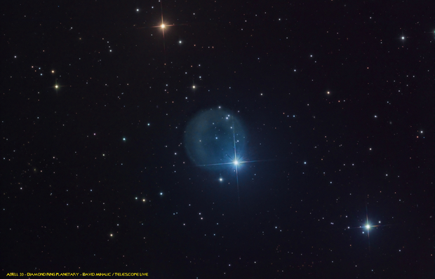 Abell 33 - Diamond Ring Planetary Nebula in the constellation Hydra