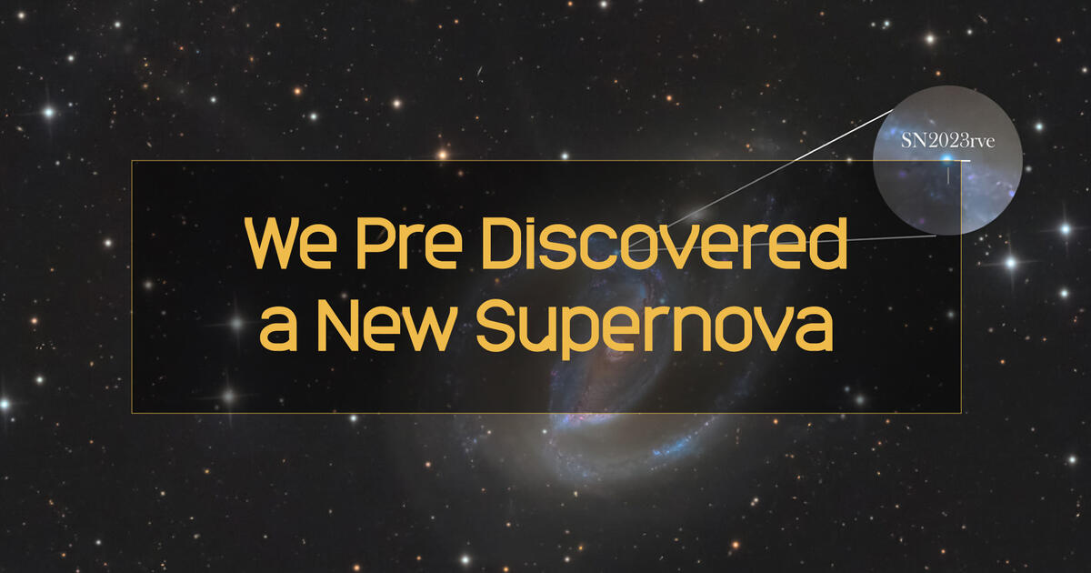 A New Supernova Has Been Pre Discovered by Telescope Live