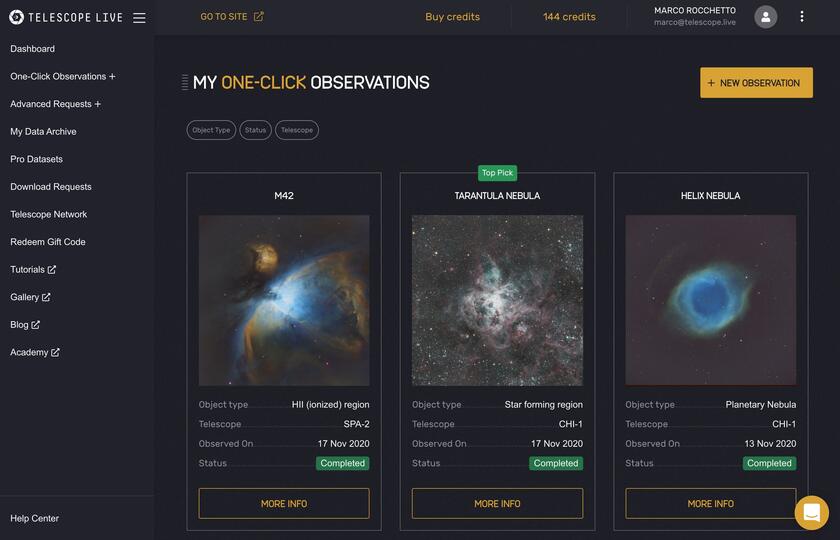 One Click Observations