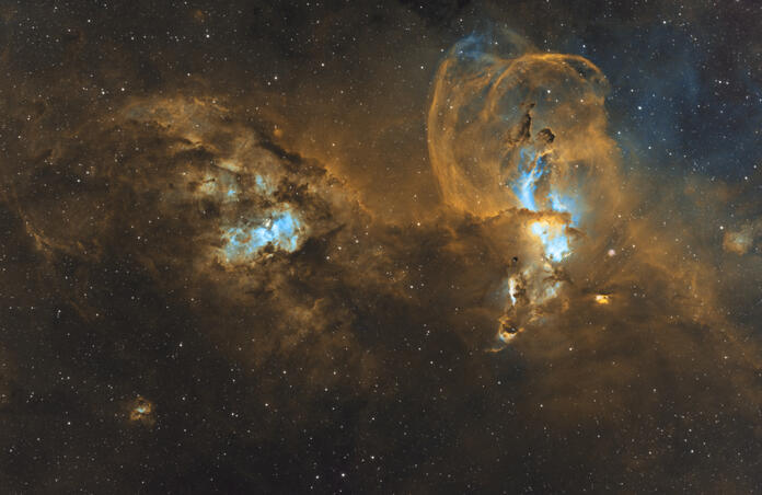NGC3603 (left) and NGC3576 (right)