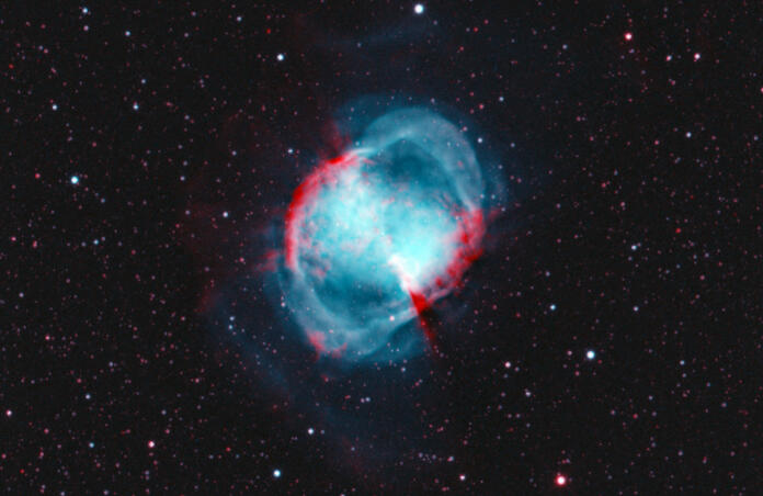 The Dumbbell Nebula in HOO