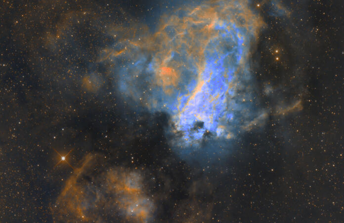 The Omega Nebula Hubble Palette