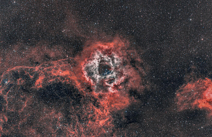 Rossete nebula in SHO and HAHOO