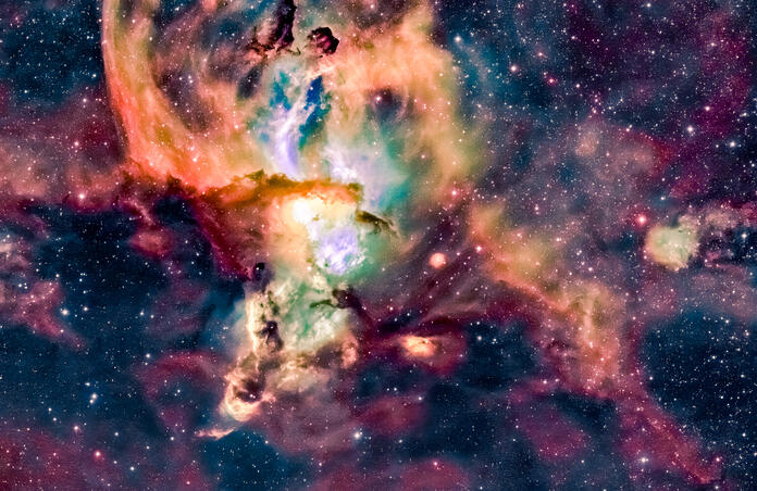 NGC 3576 - Statue of Liberty Nebula - One Click