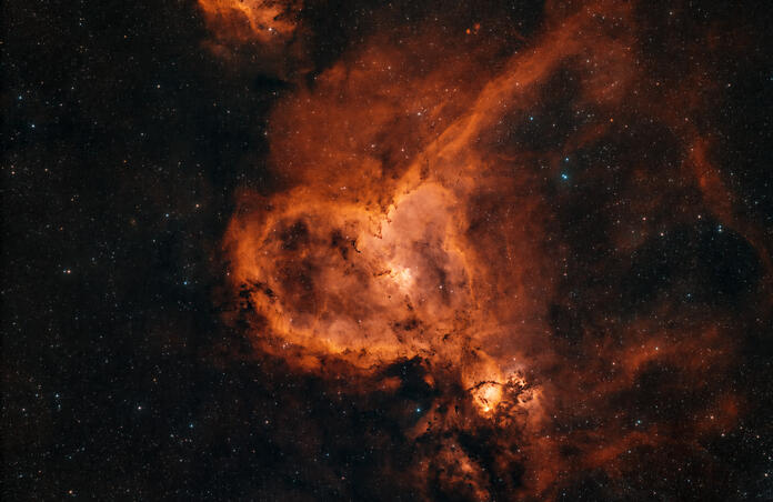 Heart Nebula in HOO