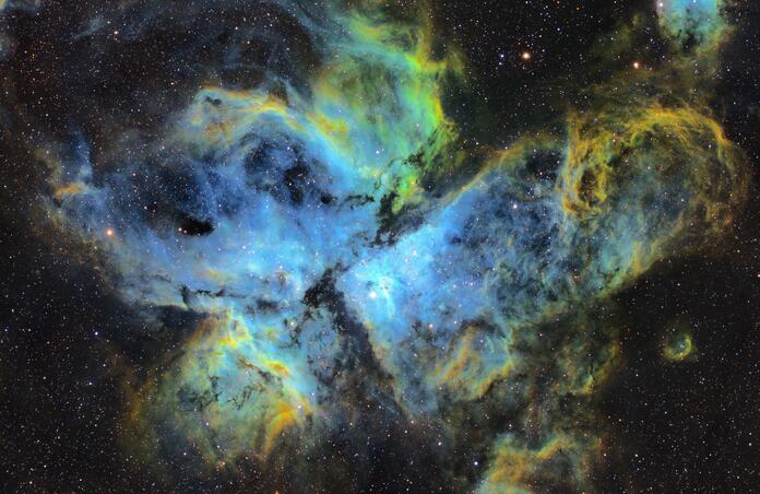 The Carina Nebula with a bit of green