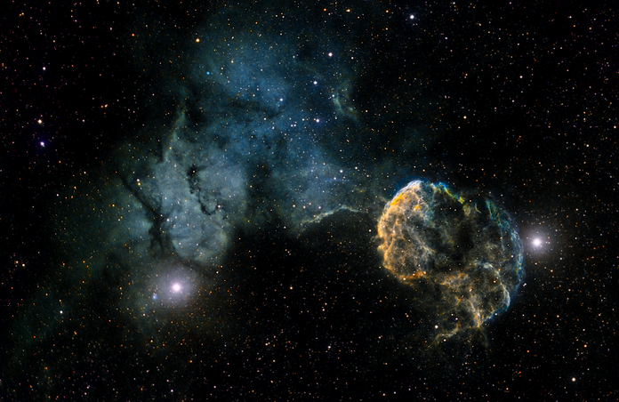 Jellyfish Nebula and S249 Nebula