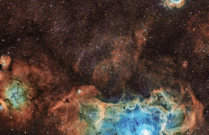 Lagoon Nebula and Trifid Nebula