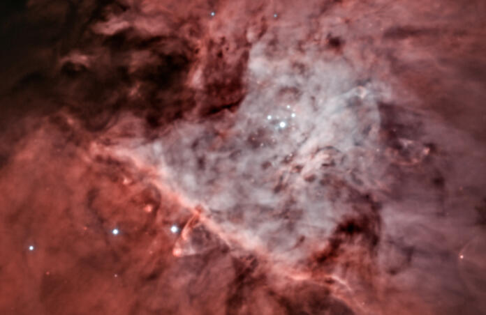 Center of Orion Nebula with the Trapezium Star Cluster