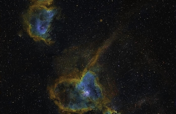 NGC 1027 - Heart and Soul Nebula in SHO