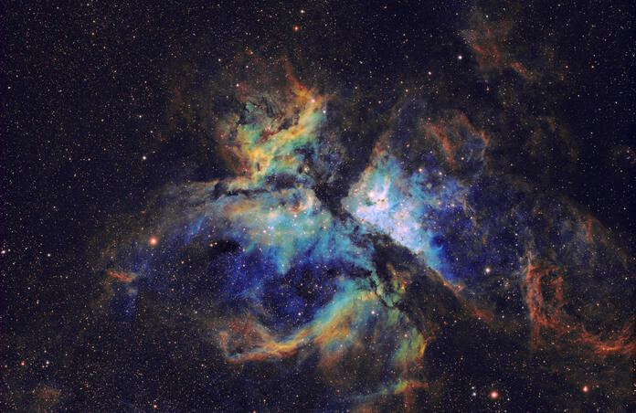 Carina Nebula - Hubble Palette