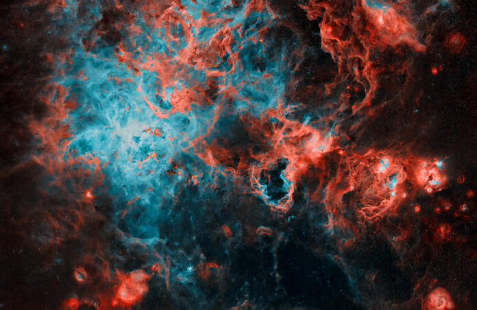 Tarantula Nebula in HOO and SHO