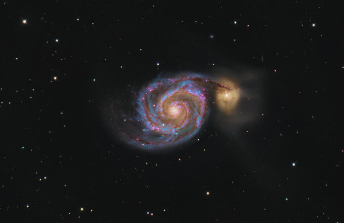 Whirlpool Galaxy in LHaRGB