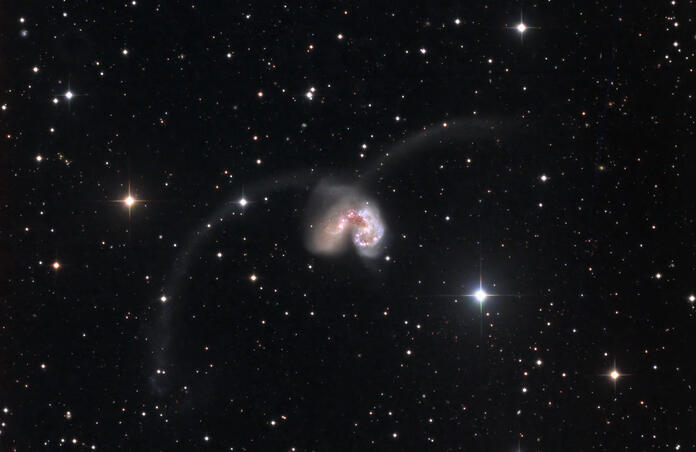 NGC 4038 Antennae Galaxies in Corvus.
