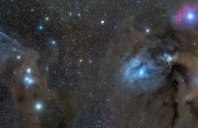 Blue Horsehead Nebula and Rho Ophiuchi cloud complex