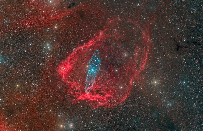 Sh2-129 "Flying Bat" and Outters 4 "Giant Squid" Nebulae