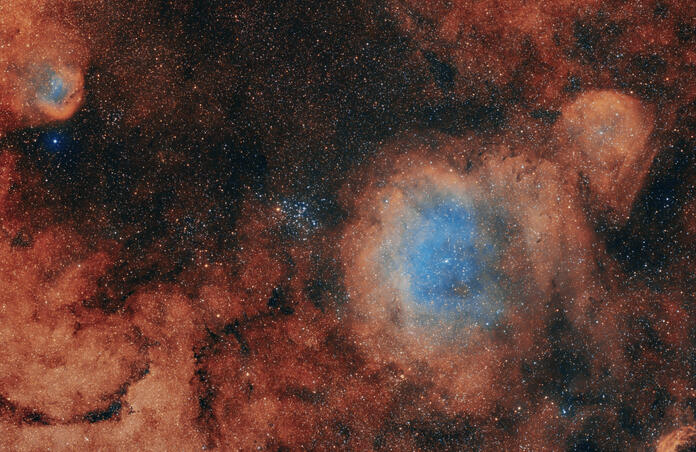 M 6 Wide Field SHO and Close Up LRGB