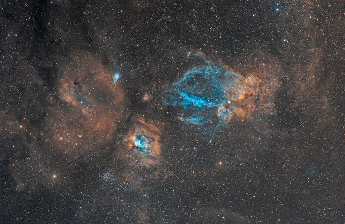 SH2-157 and NGC 7635