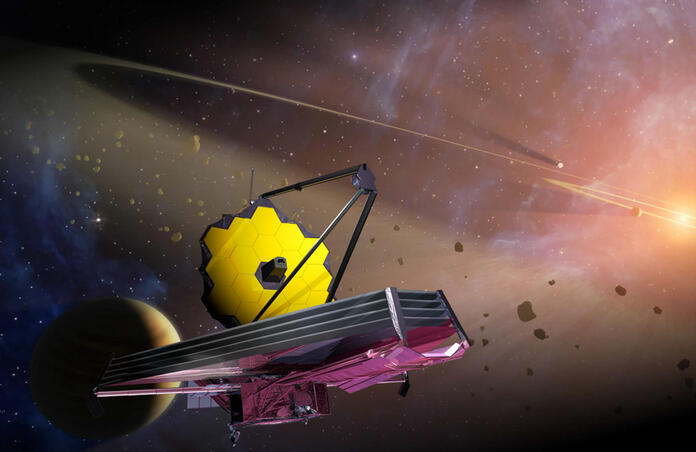 JWST in action artist illustration