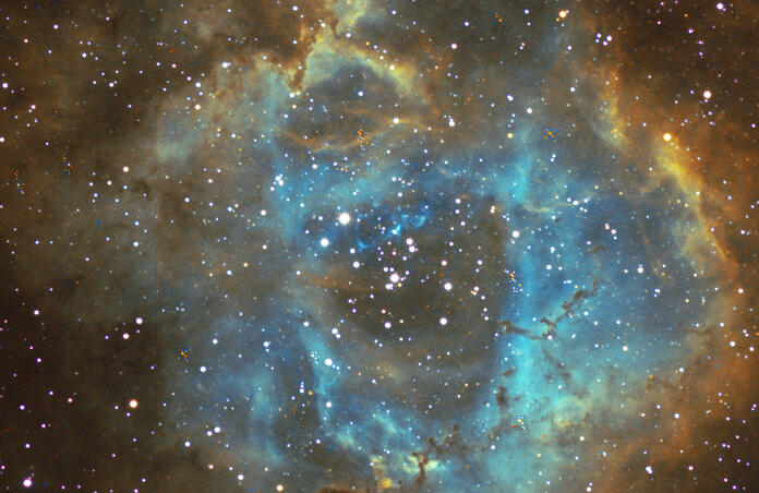 First SHO image - Rosette Nebula