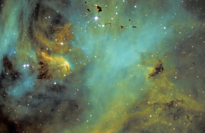 The core of the Running Chicken Nebula (IC 2948)