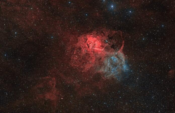 SH2-132 The Lion Nebula HOO