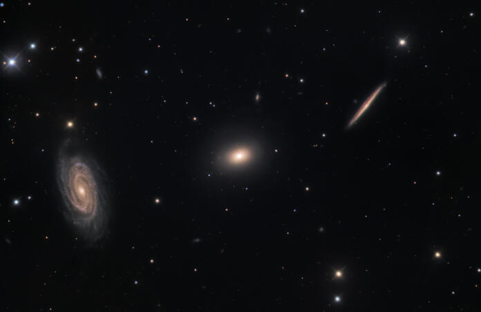 Draco trio: NGC 5981, NGC 5982 & NGC 5985