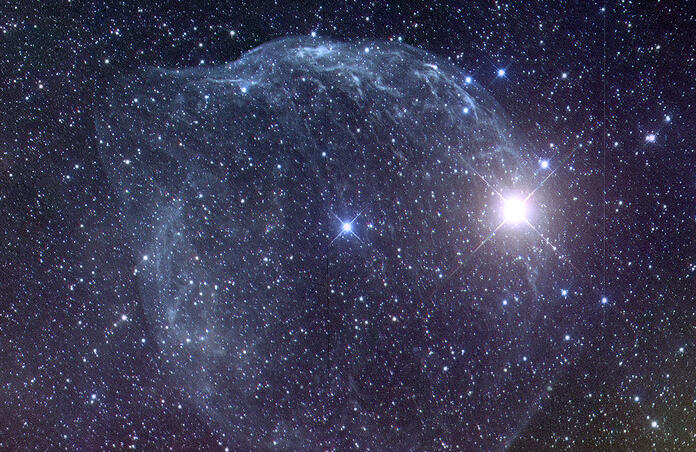 Sh2-308 the Dolphin Nebula and EZ CMa