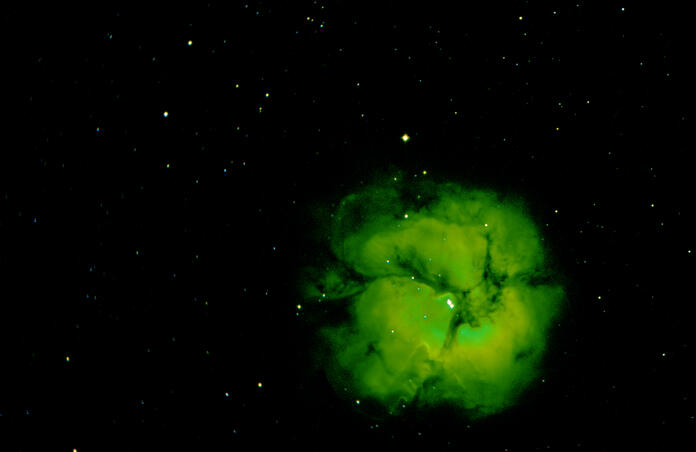 Greening up M20 (trifid nebula)