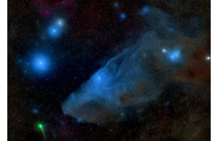 COMET C2017 K2 & THE BLUE HORSEHEAD NEBULA