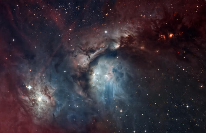 Two-pane mosaic of M78 with One Click Observations.