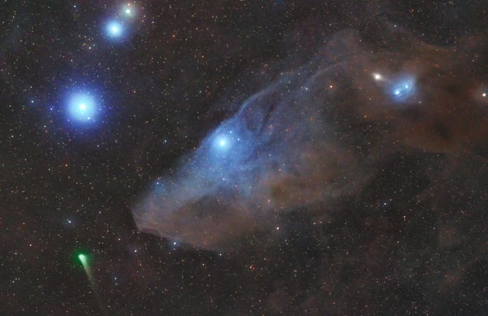  Comet C2017 K2 & the Blue Horsehead Nebula