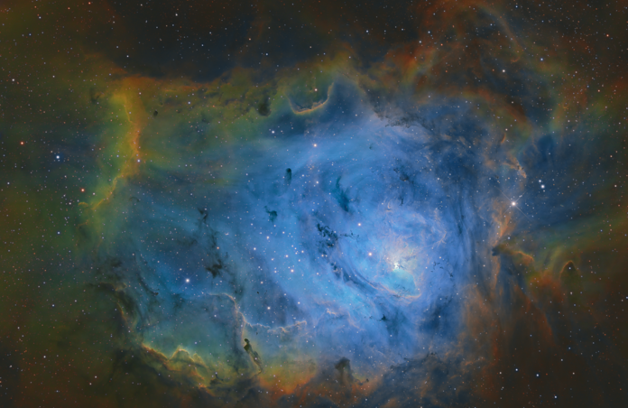 M8 Lagoon Nebula in SHO.