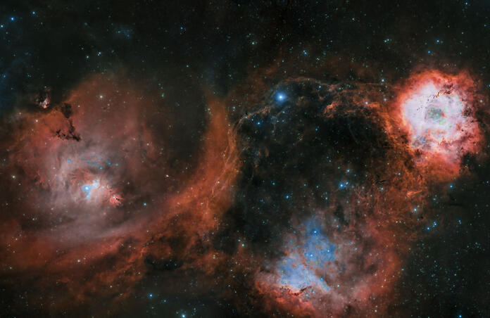 Nebulosity in Monoceros: from Cone to Rosette Nebula