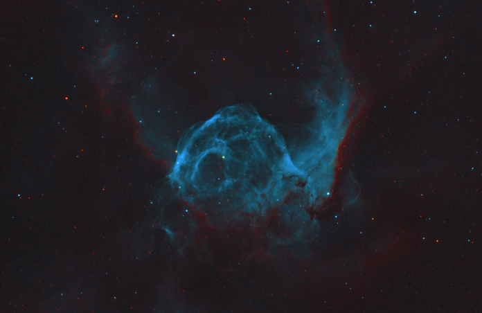 Thor's Helmet (NGC 2359) - (in HSO) - Telescope Live (CHI-3-CCD)