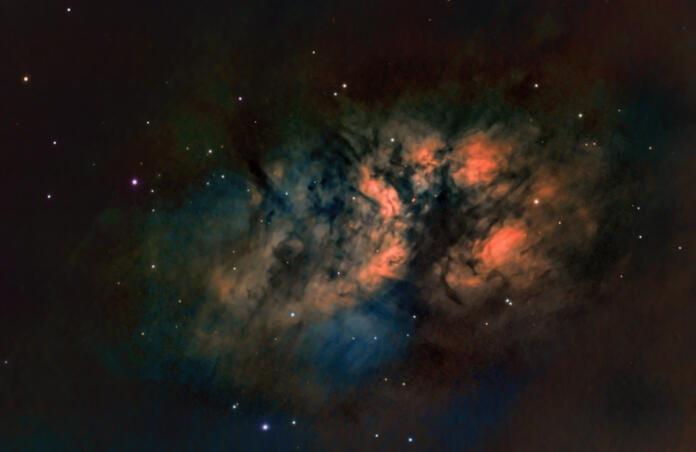 RCW 36 - an emission nebula in Vela - SHO & HOO images