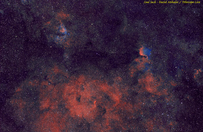 Coal Sack Nebula - dark patch obscuring part of the Milky Way east of Acrux  in the constellation of Crux.