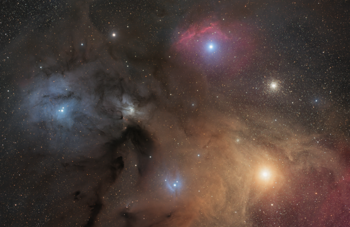 Rho Ophiuchi nebula and M80