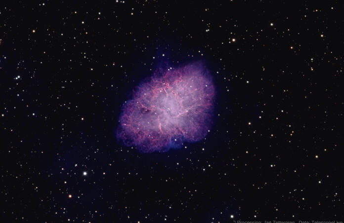 Crab nebula M1 in LRGB
