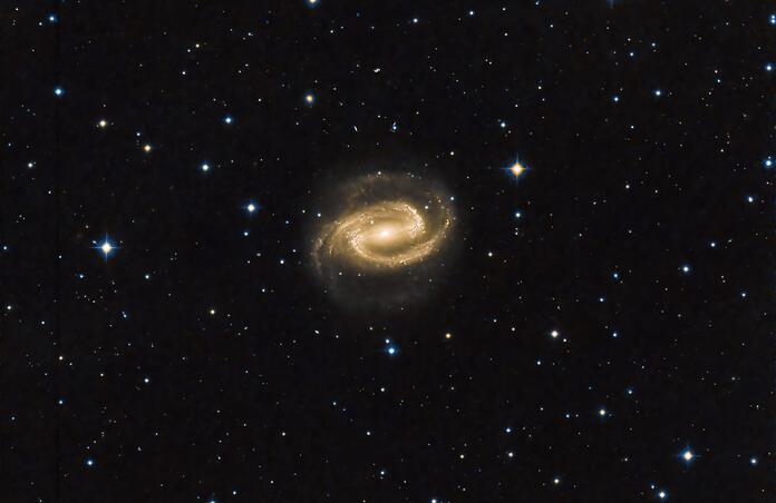 NGC1300 Barred Spiral Galaxy Floating in space