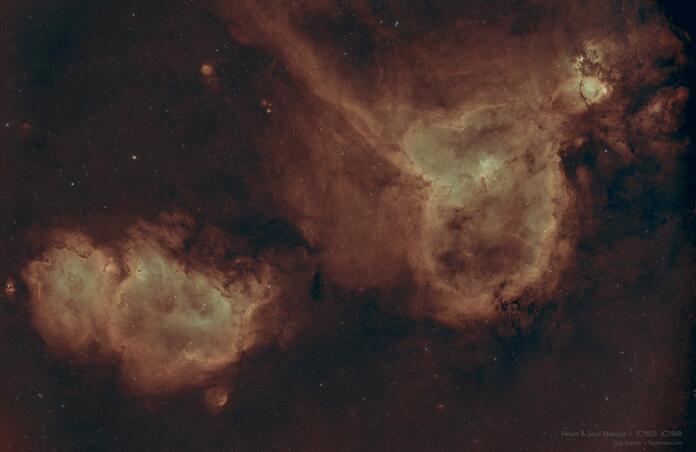 IC1805  IC1848  - Heart & Soul Nebula