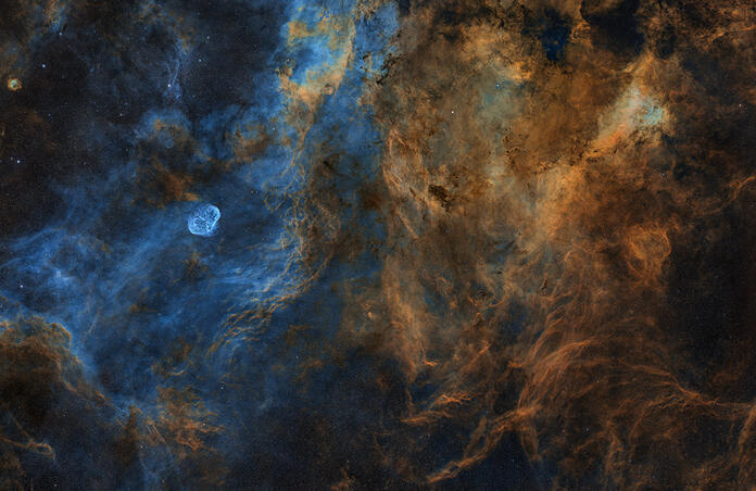 Crescent Nebula and Sadr Region