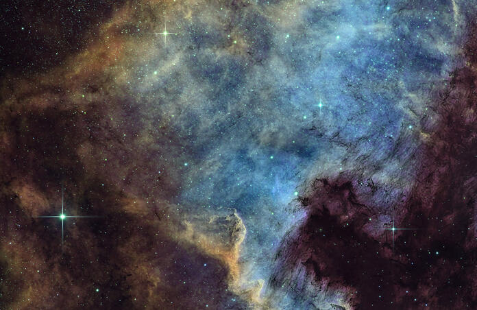 Cygnus Wall in "North America" Nebula (HSO)