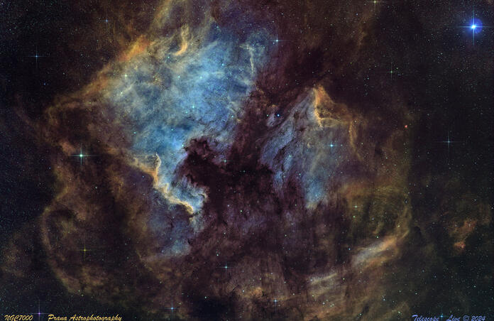 NGC7000 + IC5070; "North America" & "Pelican" Nebulae (Custom HSO blend)