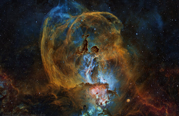 NGC 3576 - The Statue of Liberty Nebula