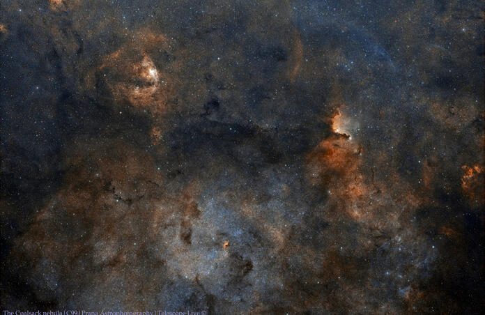 Coalsack nebula (Custom SHO blend)