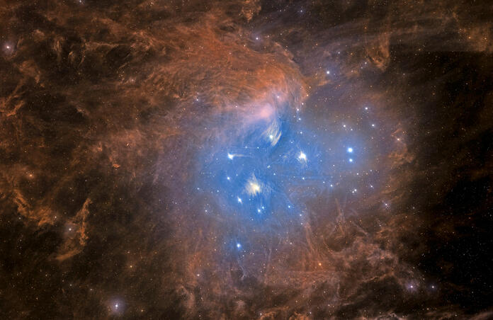 The Pleiades shrouded in Majestic Dust clouds!