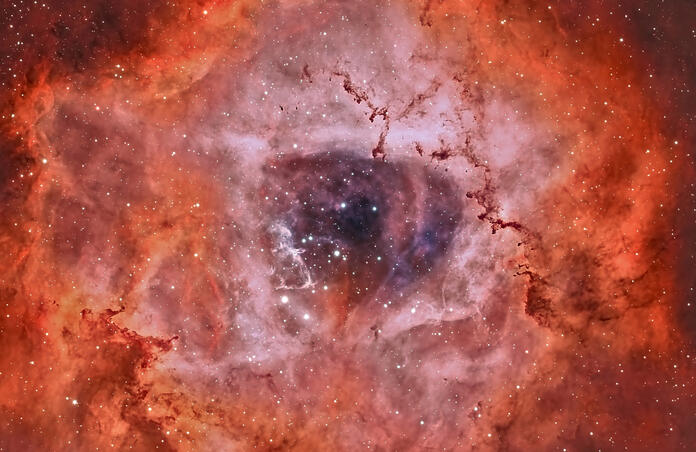 Rosette nebula Core (HOO tri-color blend)